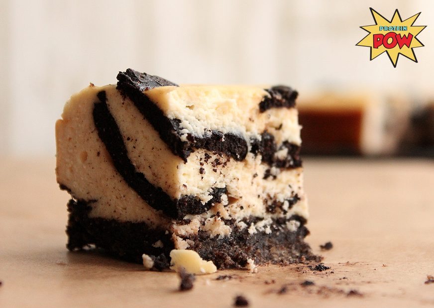 Protein Oreo-Inspired Cookies Inside... an Oreo-Inspired Protein Cheesecake!