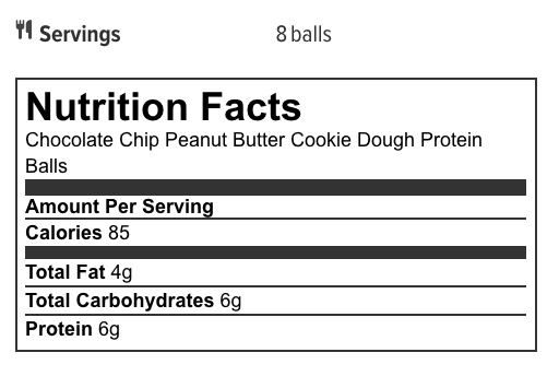 Cookie Dough Protein Balls
