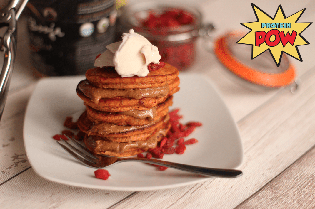 The Most Amazing Goji Berry Protein Pancakes on Earth (Dairy-Free & Gluten-Free)