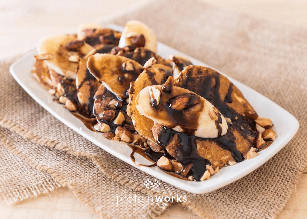 Banoffee Pie Loaded Protein Pancakes