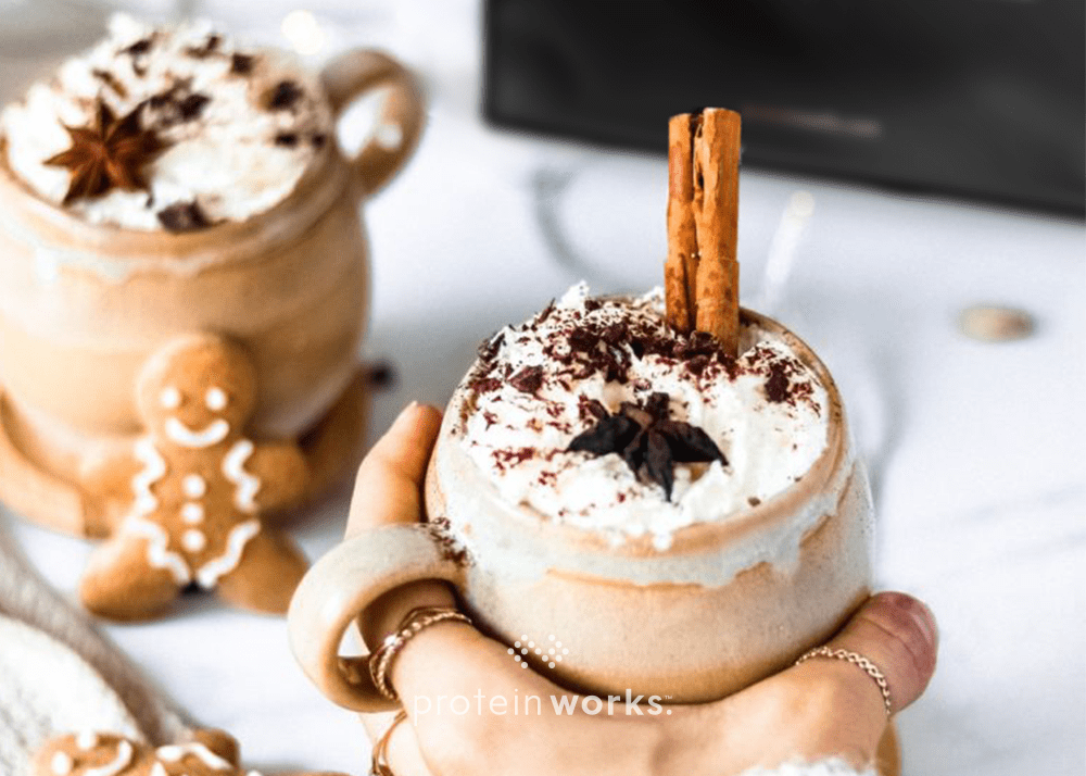 Coconut Milk Gingerbread Latte With Protein Coffee Coolers