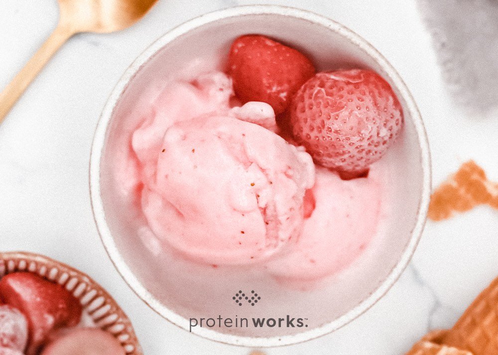 Strawberry Protein Ice Cream 4 Ingredients